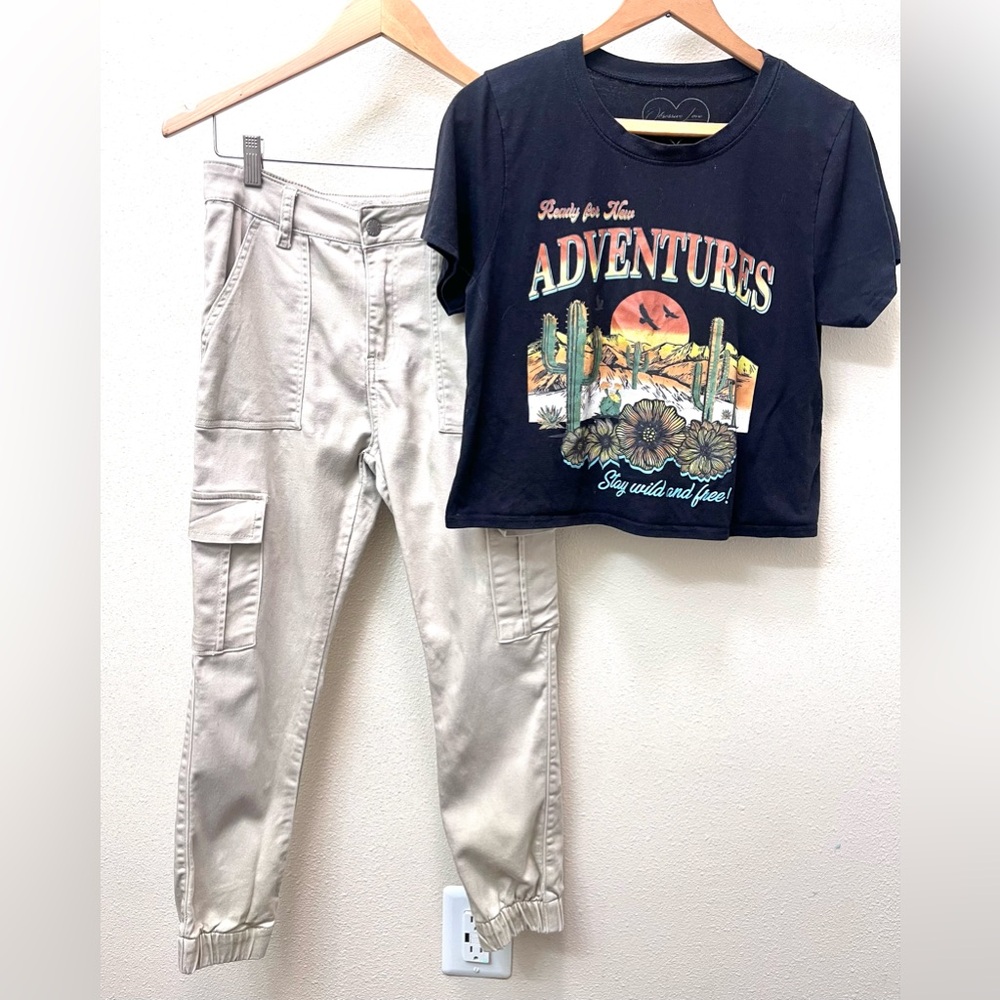 Adventures Graphic Tee and Cargo Pants Set